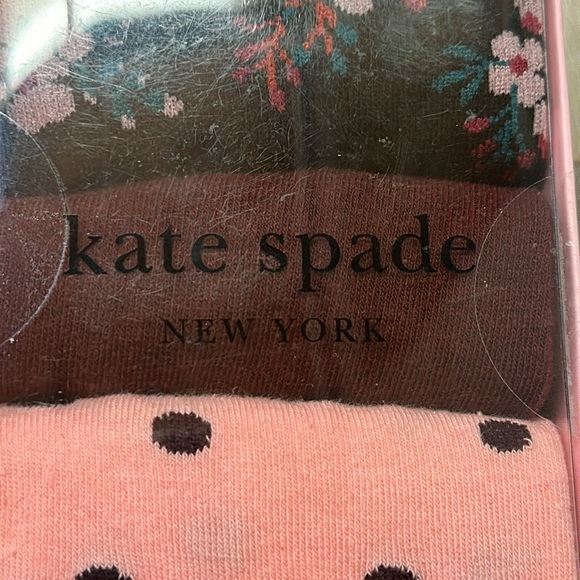 Kate Spade Novelty Crew Socks New In Box 3 Pair. Shoe Size 4-10 - Picture 2 of 4